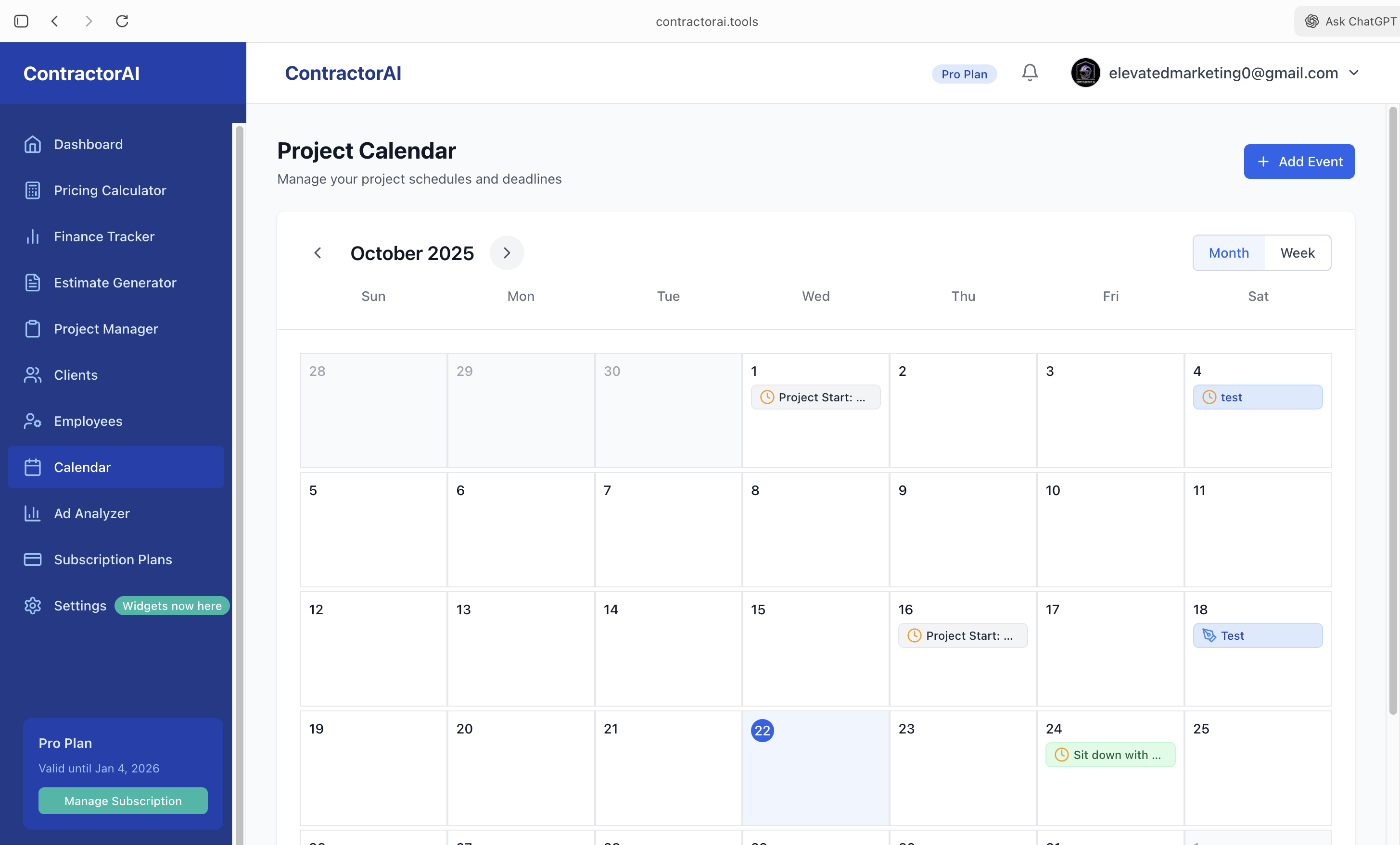 Smart calendar system with deadline reminders and automated notifications