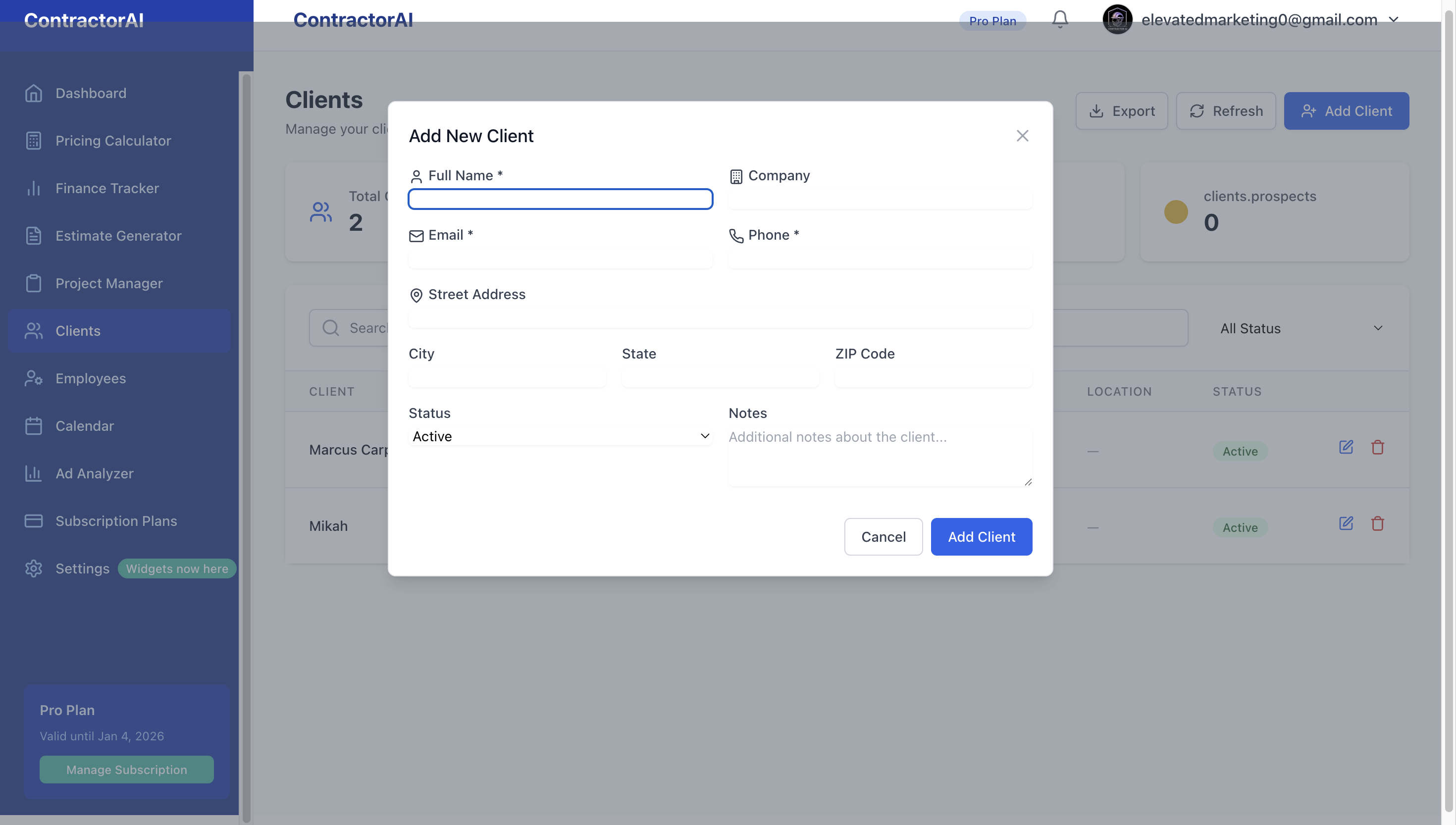 Complete CRM system with website integration for lead capture and customer management